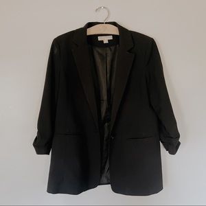Micheal Kors | black loose fit 3/4 sleeve blazer